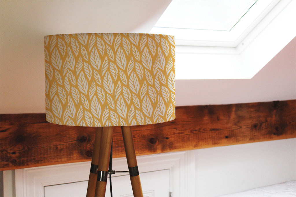 New Product White Leaf Pattern on Orange (Ceiling & Lamp Shade)  - Andrew Lee Home and Living