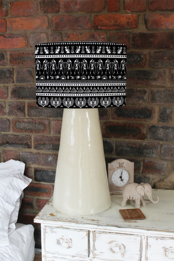 New Product Heiroglyphs on Black (Ceiling & Lamp Shade)  - Andrew Lee Home and Living