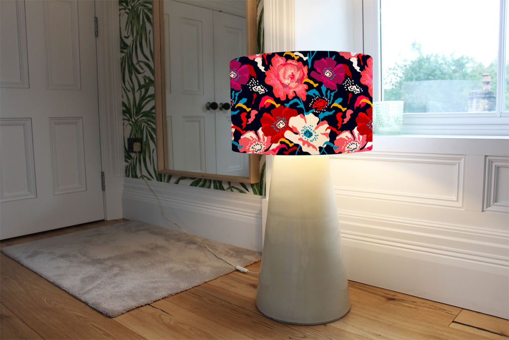 New Product Bright Flowers on Dark Background (Ceiling & Lamp Shade)  - Andrew Lee Home and Living