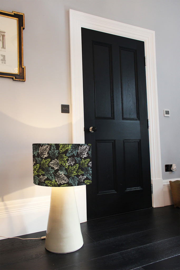 New Product Leaf Print on Dark Bachground (Ceiling & Lamp Shade)  - Andrew Lee Home and Living