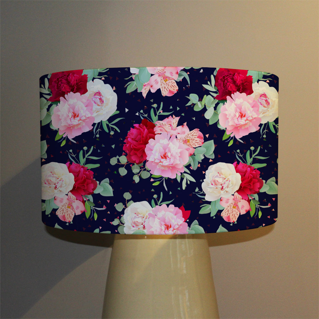 New Product Roses on Navy (Ceiling & Lamp Shade)  - Andrew Lee Home and Living