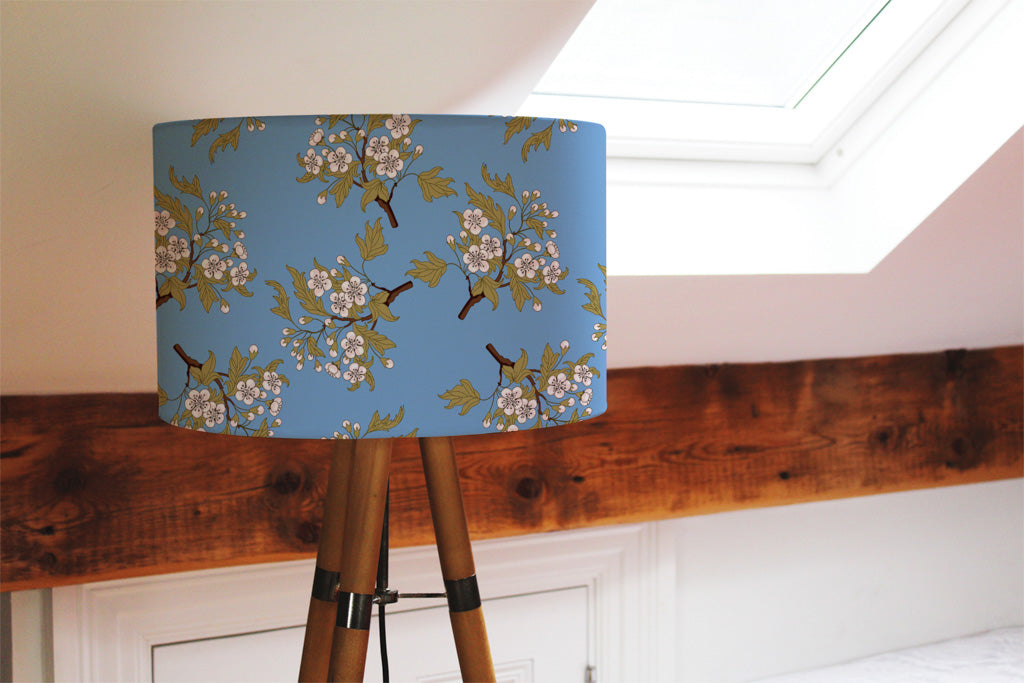 New Product Orchid Branches on Blue (Ceiling & Lamp Shade)  - Andrew Lee Home and Living