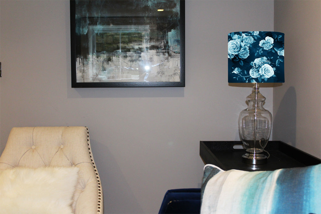 New Product Winter Blue Roses (Ceiling & Lamp Shade)  - Andrew Lee Home and Living
