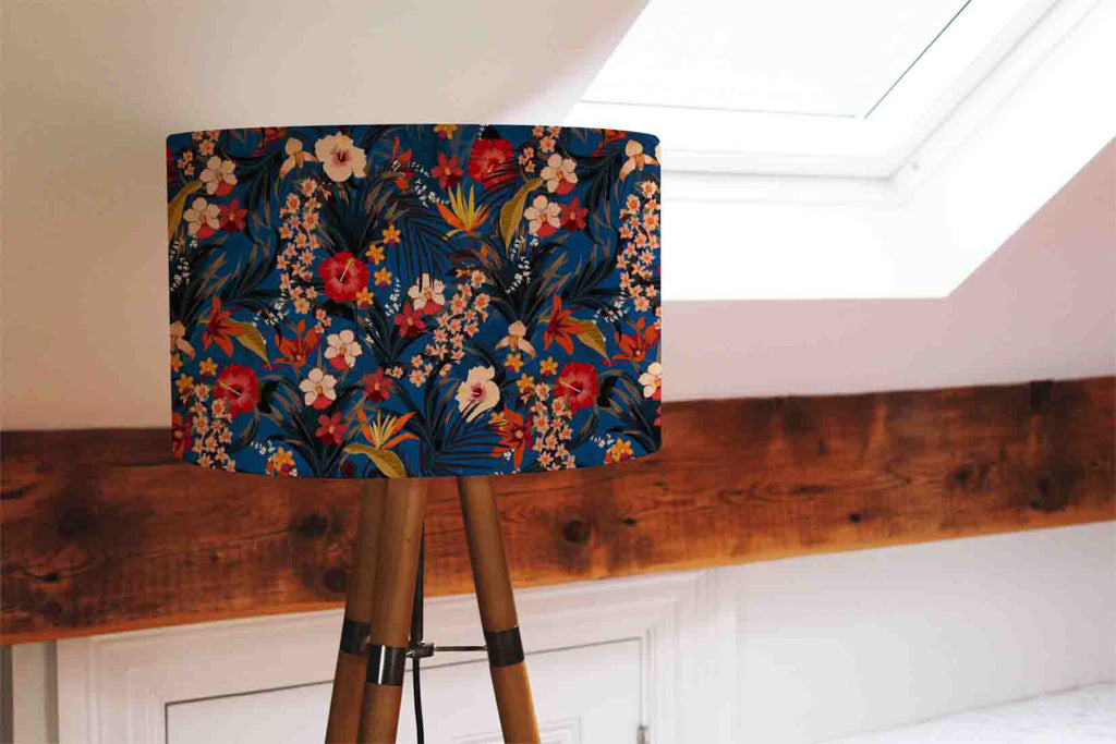 New Product Bright Red & Orange Tropical Flowers & Plants (Ceiling & Lamp Shade)  - Andrew Lee Home and Living