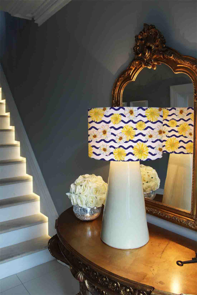 New Product Bright Yellow Flowers & Zig Zags (Ceiling & Lamp Shade)  - Andrew Lee Home and Living