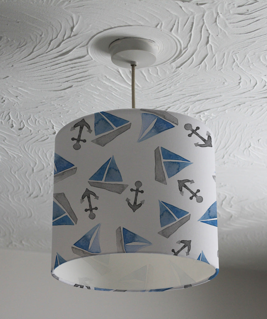New Product Isolated watercolor blue boat (Ceiling & Lamp Shade)  - Andrew Lee Home and Living