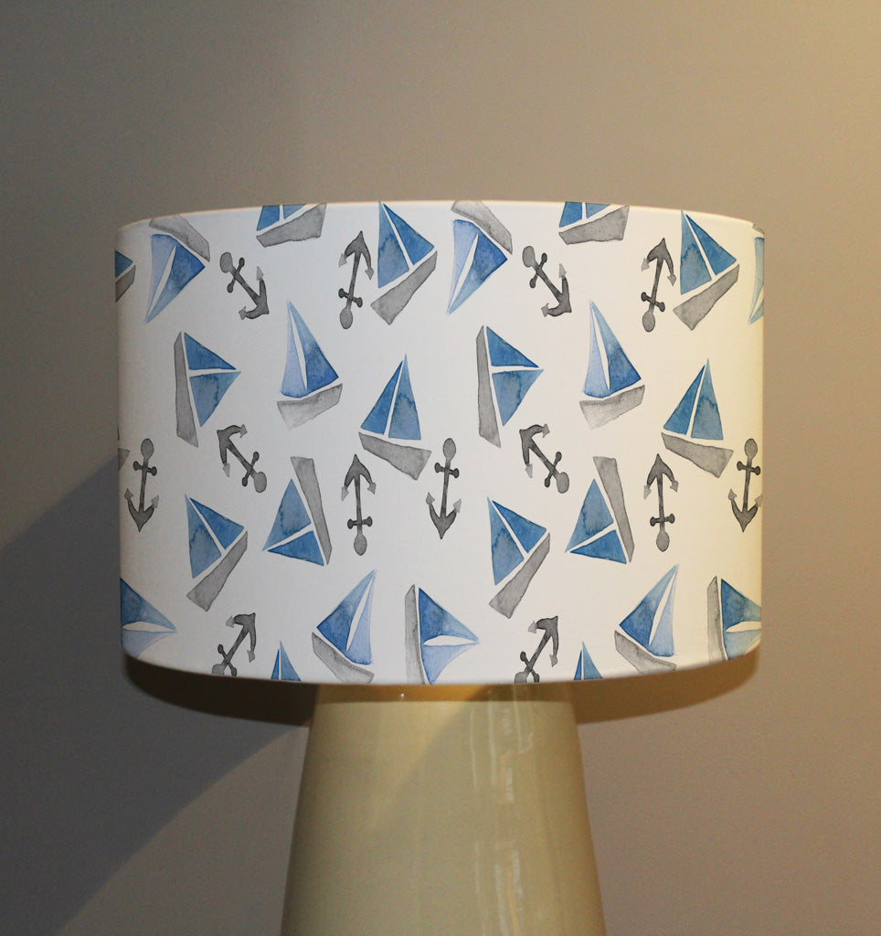 New Product Isolated watercolor blue boat (Ceiling & Lamp Shade)  - Andrew Lee Home and Living