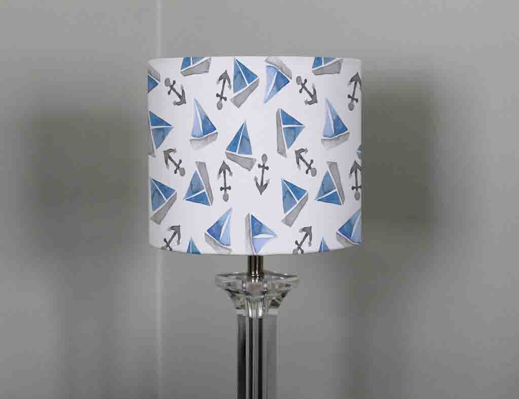 New Product Isolated watercolor blue boat (Ceiling & Lamp Shade)  - Andrew Lee Home and Living