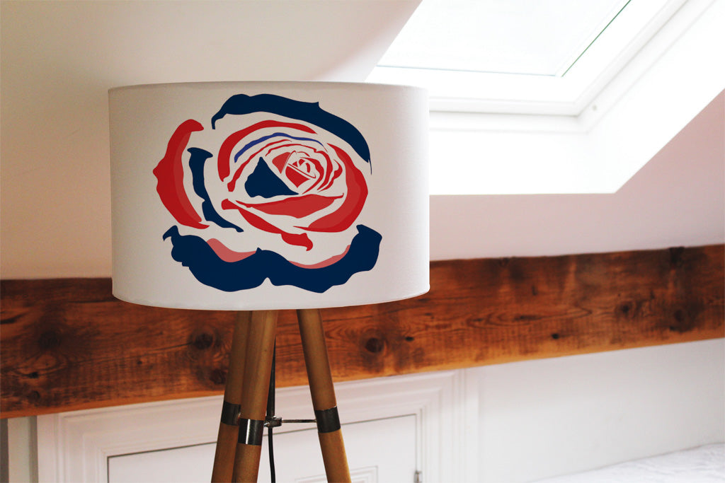 New Product Red & Blue Rose Print (Ceiling & Lamp Shade)  - Andrew Lee Home and Living