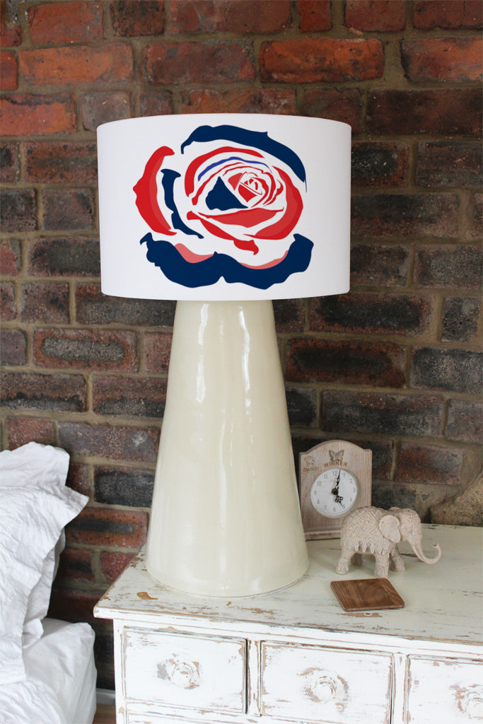 New Product Red & Blue Rose Print (Ceiling & Lamp Shade)  - Andrew Lee Home and Living