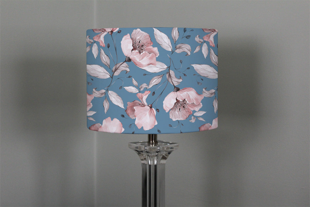New Product Pink Flowers on Blue (Ceiling & Lamp Shade)  - Andrew Lee Home and Living