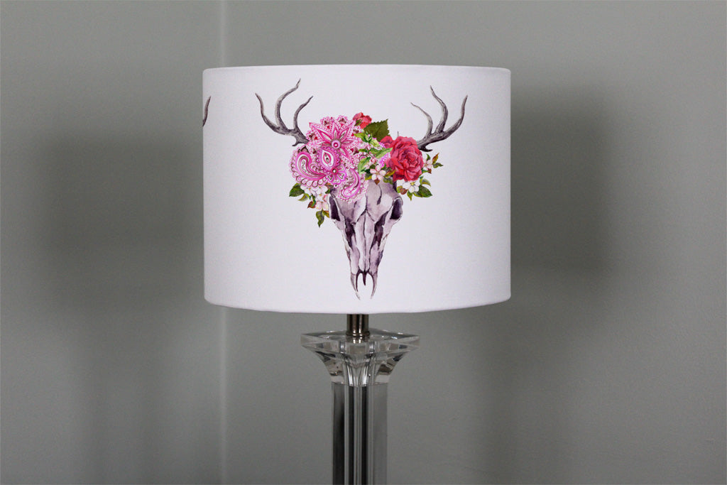 New Product Deer animal skull with flowers and feathers (Ceiling & Lamp Shade)  - Andrew Lee Home and Living