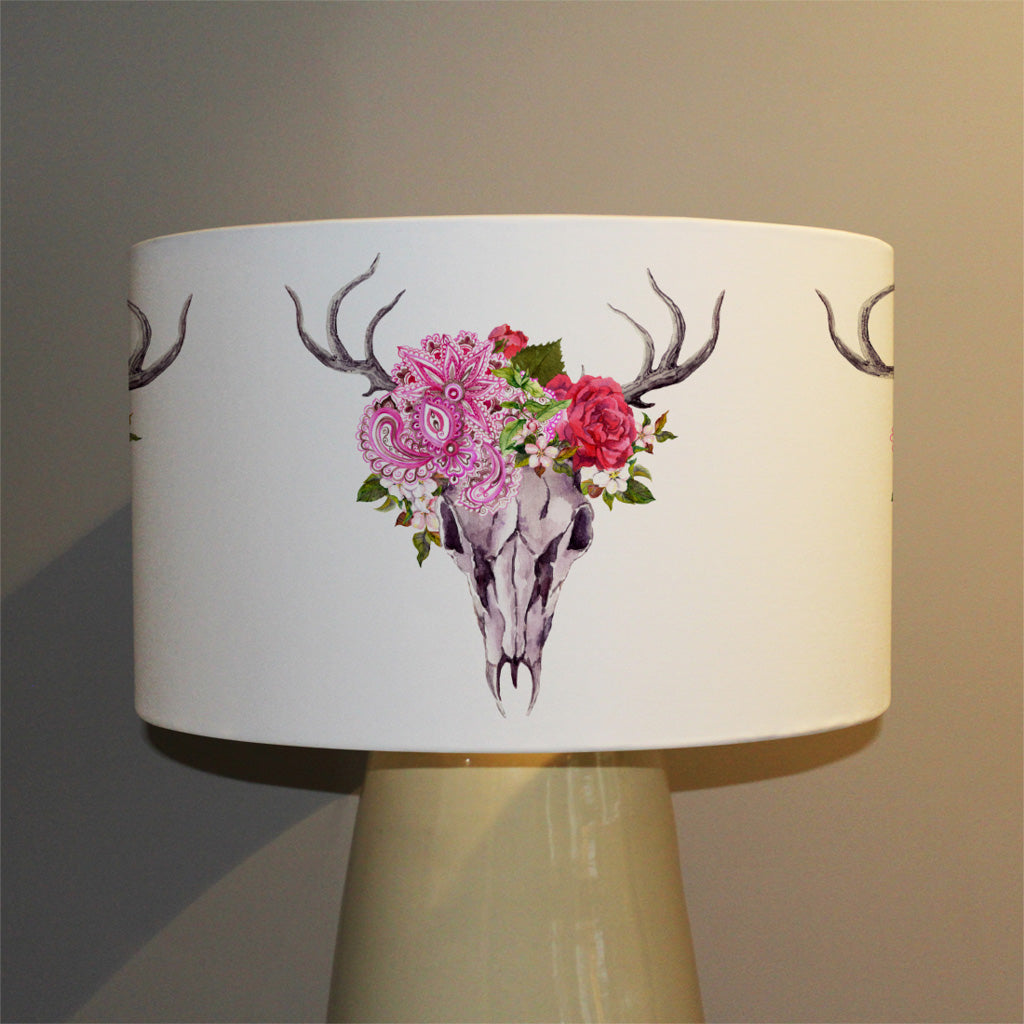 New Product Deer animal skull with flowers and feathers (Ceiling & Lamp Shade)  - Andrew Lee Home and Living