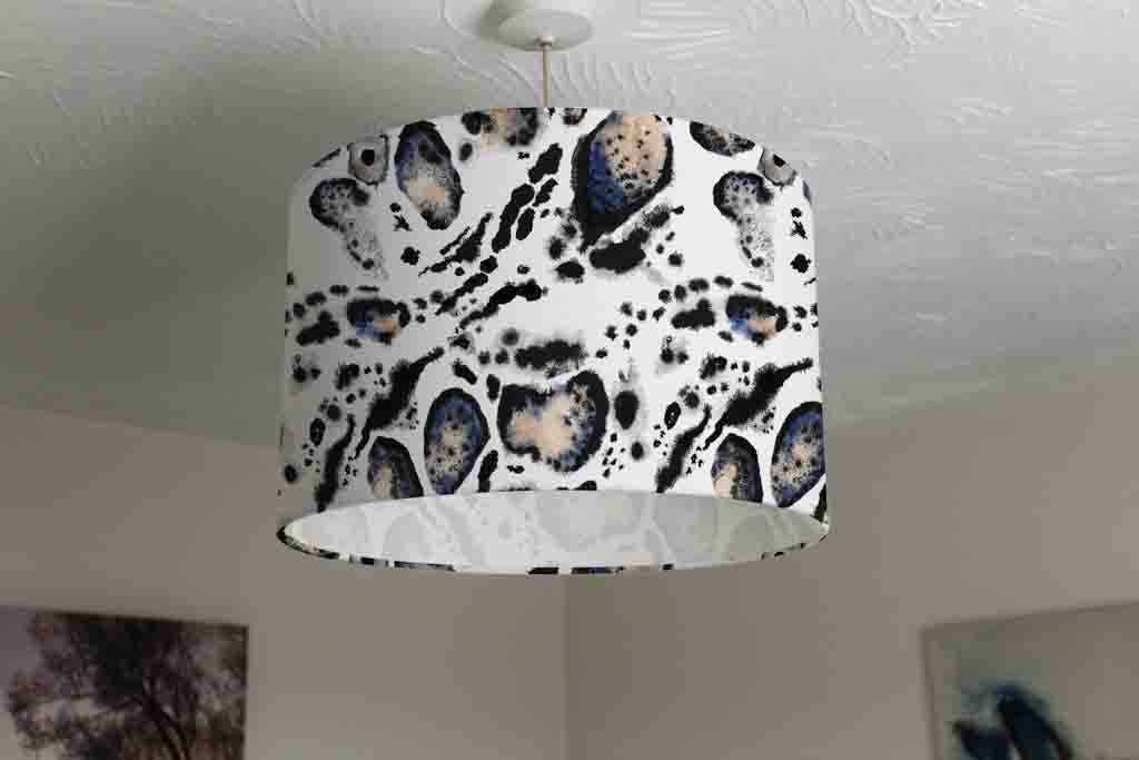 New Product Watercolour Leopard Animal Print In Blue (Ceiling & Lamp Shade)  - Andrew Lee Home and Living