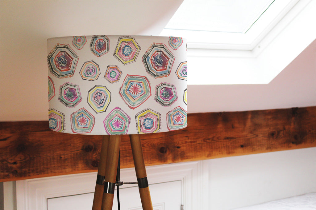 New Product Hand painted multicolor watercolor  geometrical pattern (Ceiling & Lamp Shade)  - Andrew Lee Home and Living