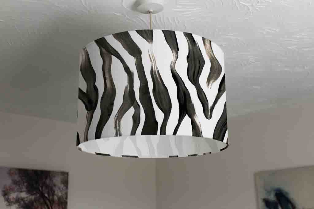 New Product Painted Zebra Print black and white (Ceiling & Lamp Shade)  - Andrew Lee Home and Living