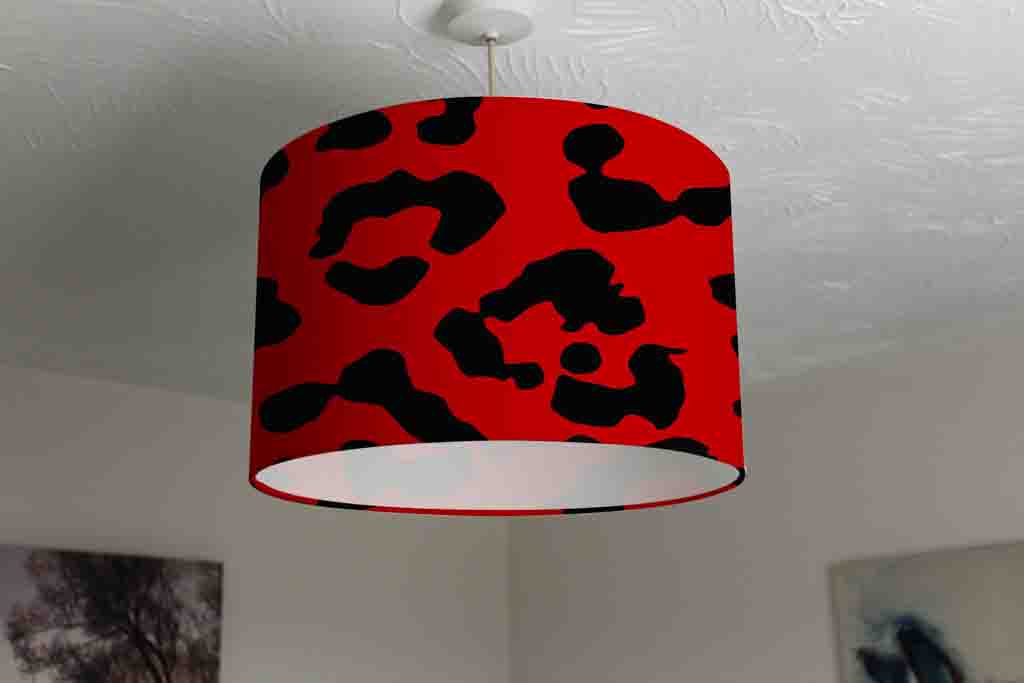 New Product Leopard Print in Red (Ceiling & Lamp Shade)  - Andrew Lee Home and Living