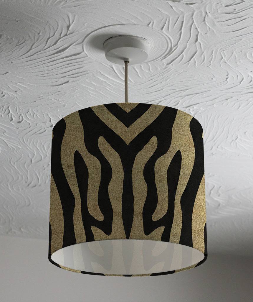 New Product Zebra Stripes in Gold Glitter (Ceiling & Lamp Shade)  - Andrew Lee Home and Living