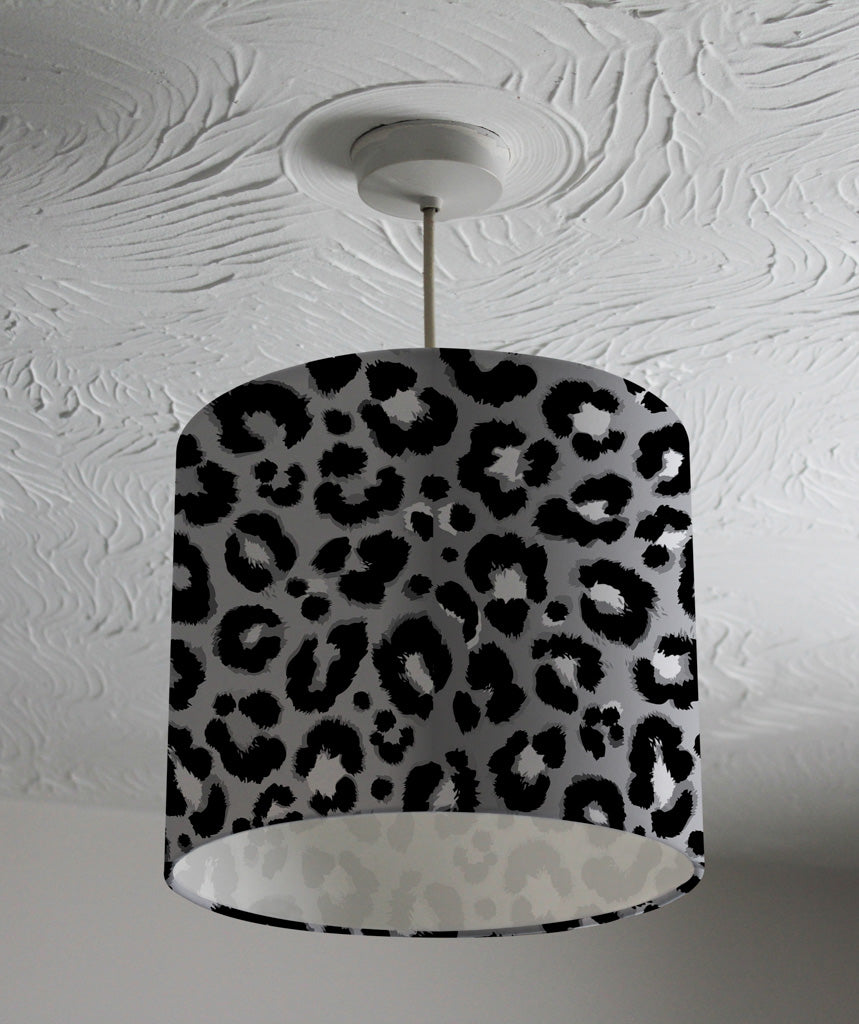 New Product Fluffy Leopard Grey and Black Print (Ceiling & Lamp Shade)  - Andrew Lee Home and Living