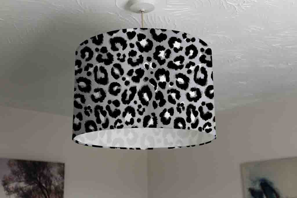 New Product Fluffy Leopard Grey and Black Print (Ceiling & Lamp Shade)  - Andrew Lee Home and Living