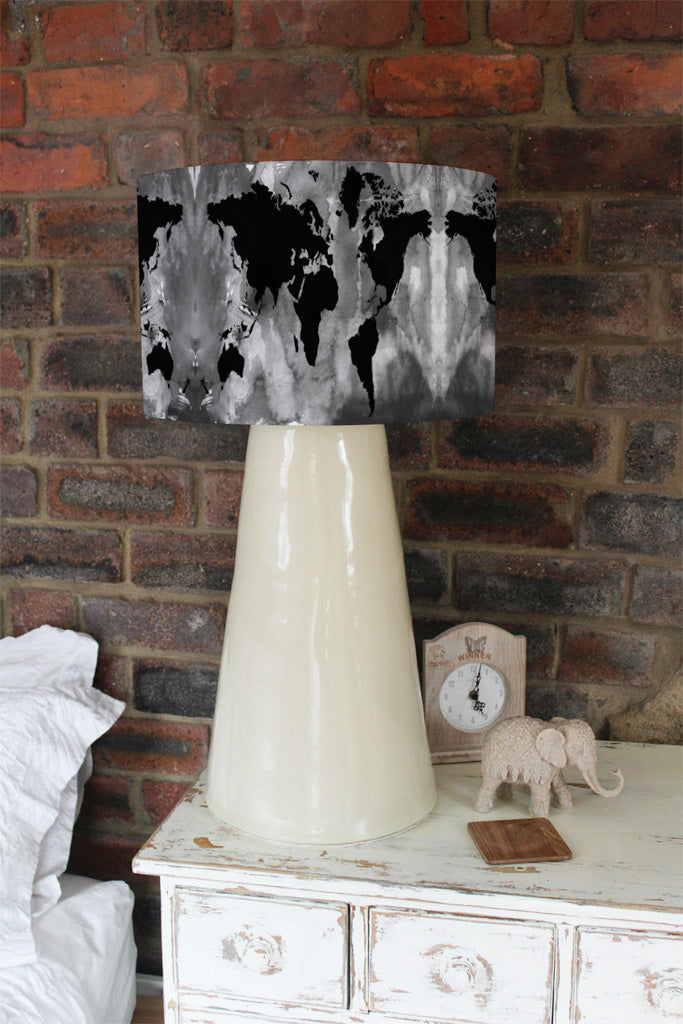 New Product MF Black and white world map (Ceiling & Lamp Shade)  - Andrew Lee Home and Living