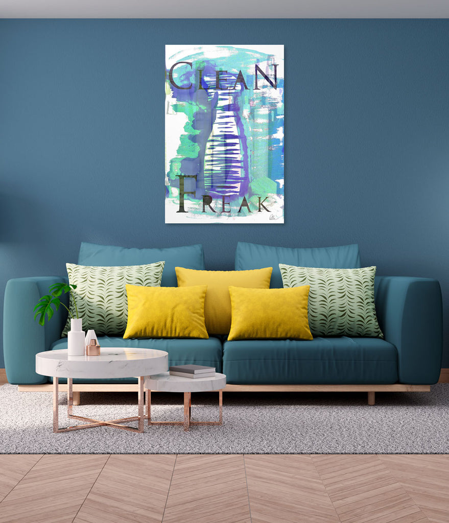New Product Clean freak blue (Mirror Art Print)  - Andrew Lee Home and Living