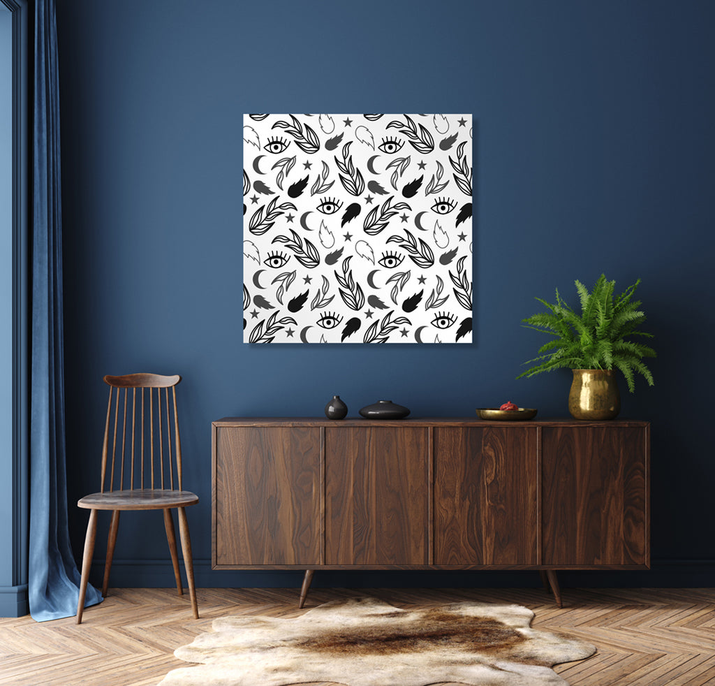 New Product Floral magic Eyes in Black (Mirror Art Print)  - Andrew Lee Home and Living