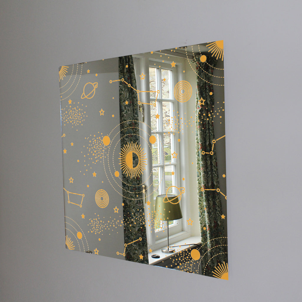 New Product magic night sky map Designer Mirror Art Print  - Andrew Lee Home and Living