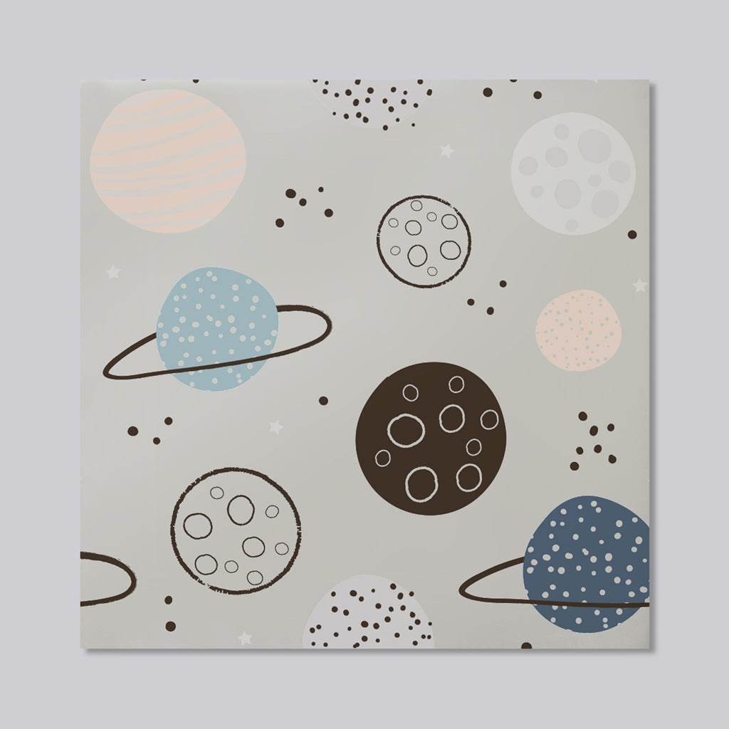 New Product Child hand drawn space elements Designer Mirror Art Print  - Andrew Lee Home and Living