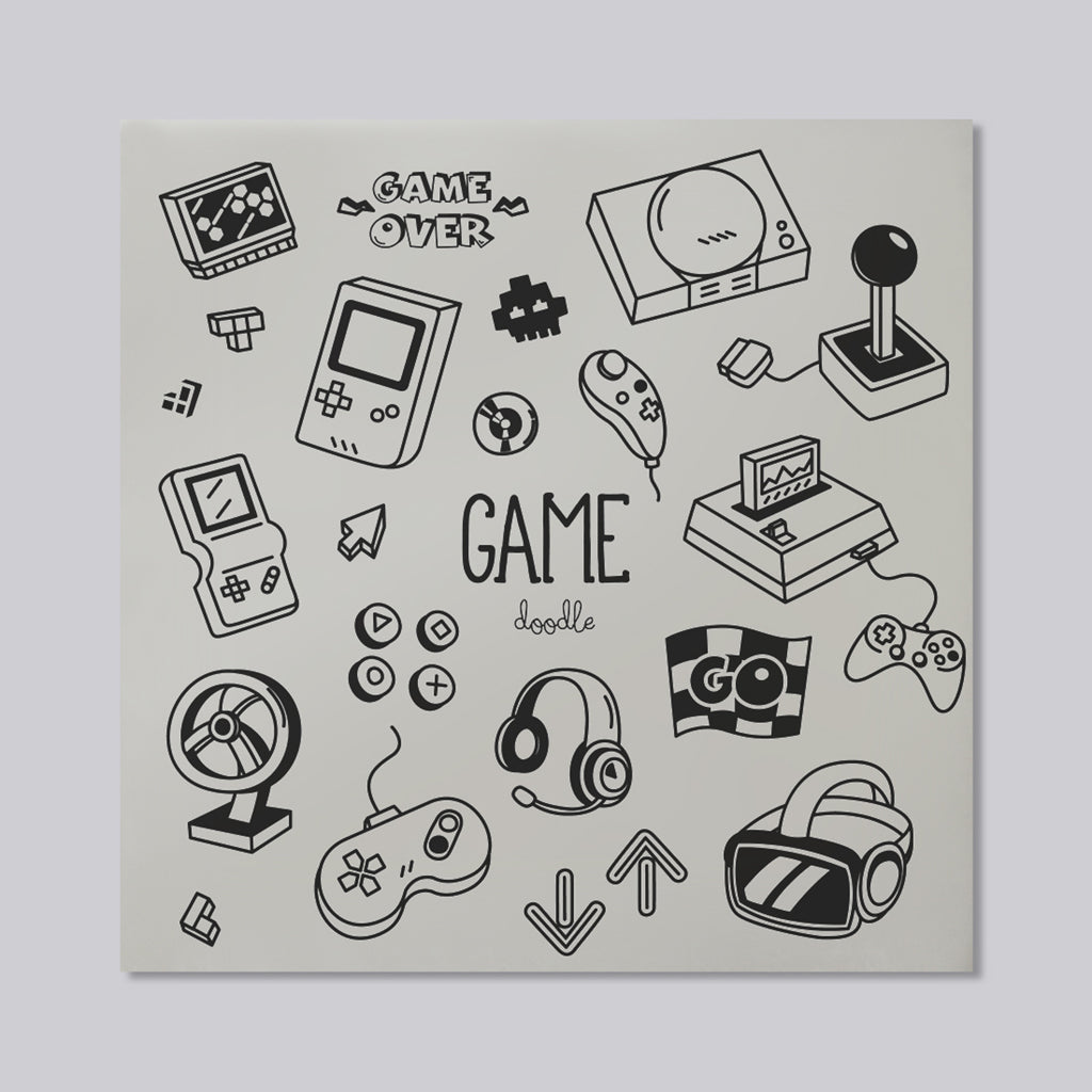 New Product Game doodles Designer Mirror Art Print  - Andrew Lee Home and Living
