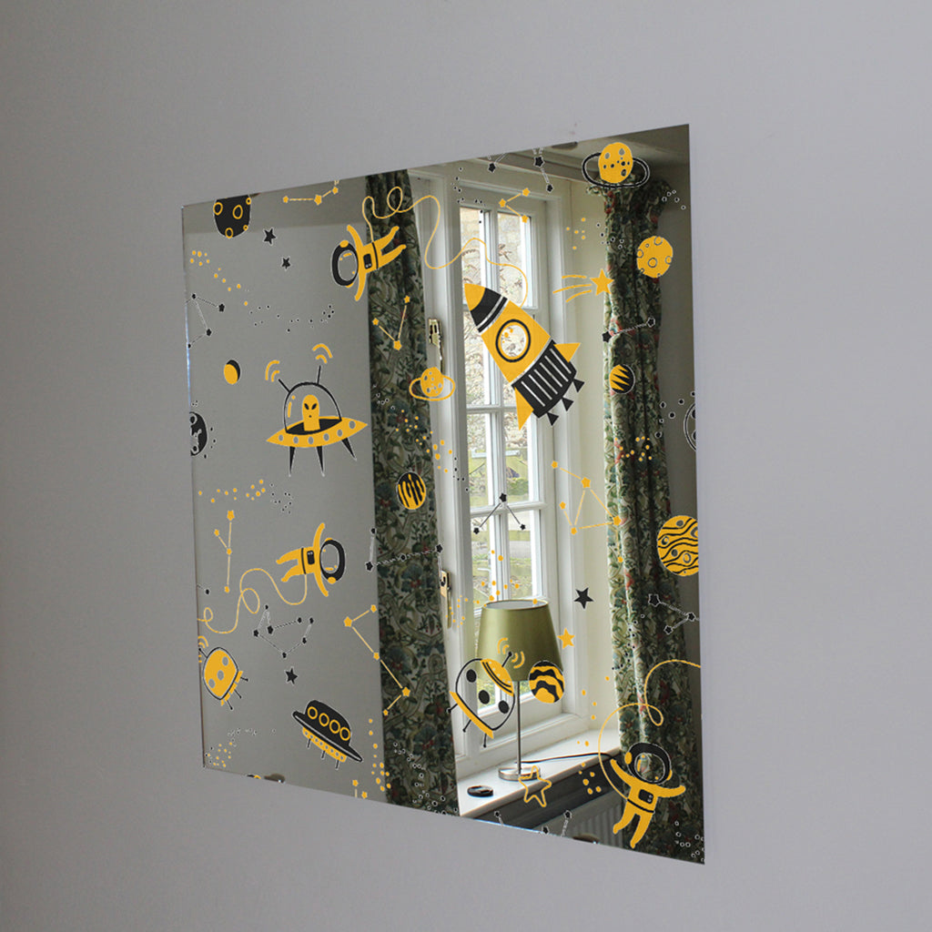 New Product Space Pattern Designer Mirror Art Print  - Andrew Lee Home and Living