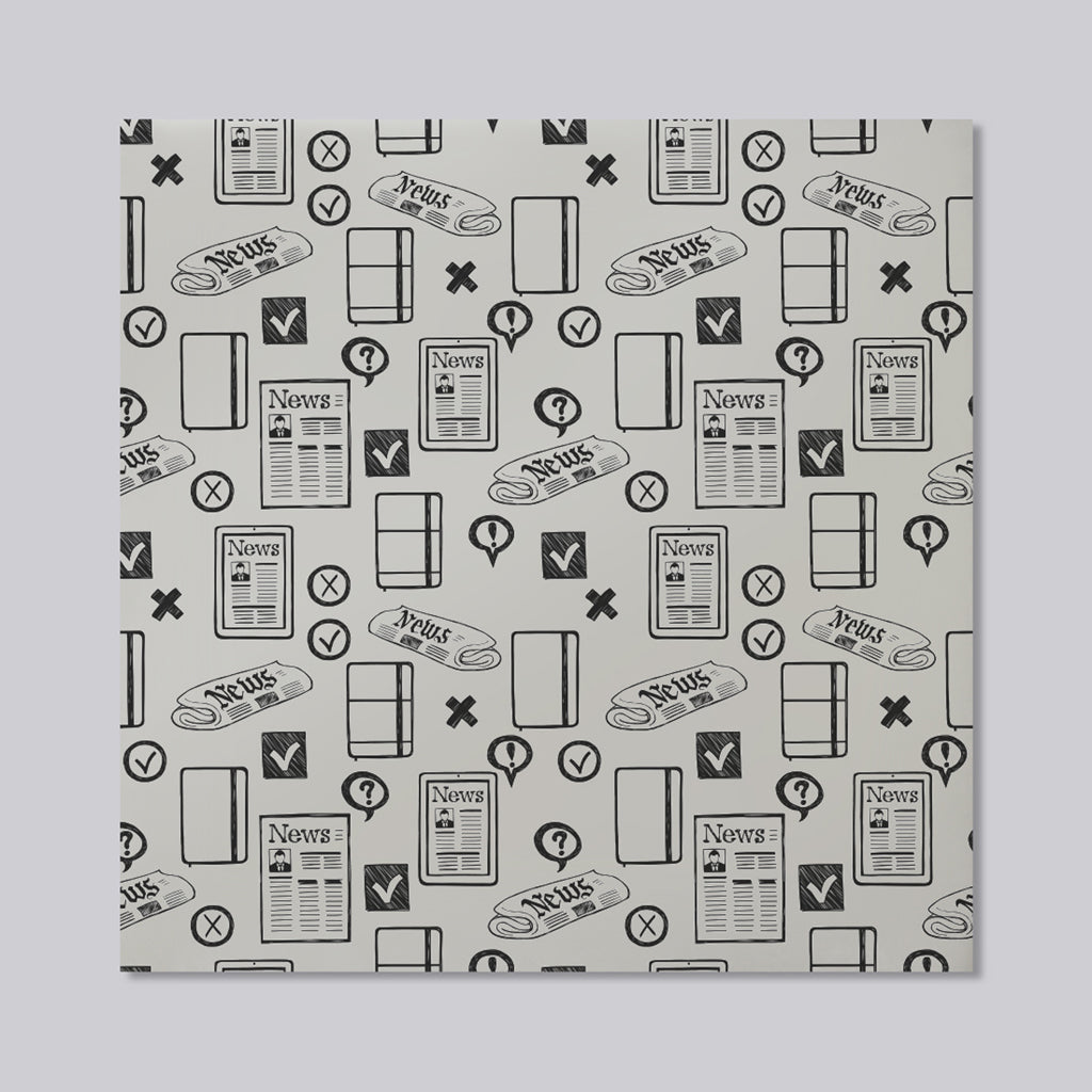 New Product press and media symbols Designer Mirror Art Print  - Andrew Lee Home and Living