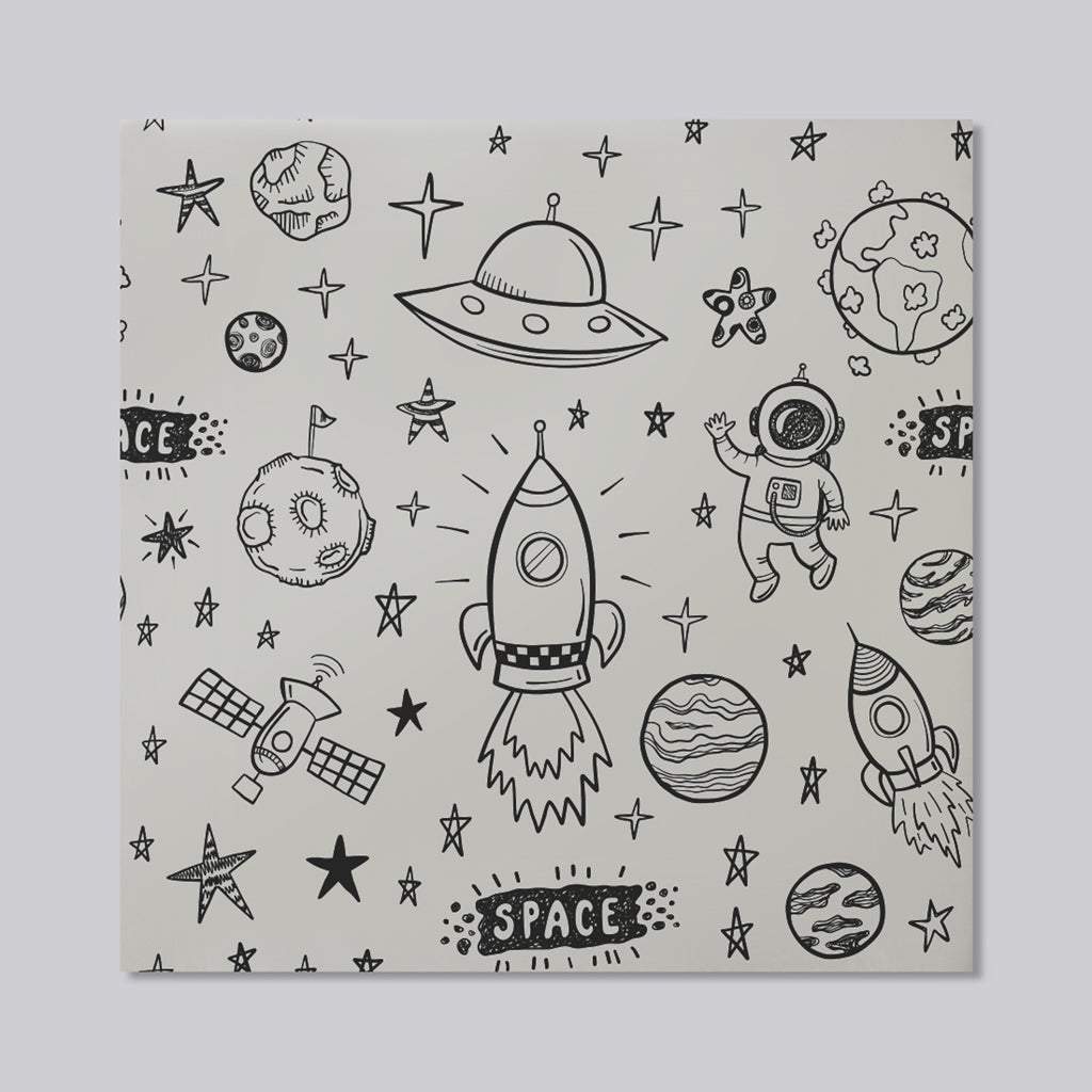 New Product Doodle space Designer Mirror Art Print  - Andrew Lee Home and Living