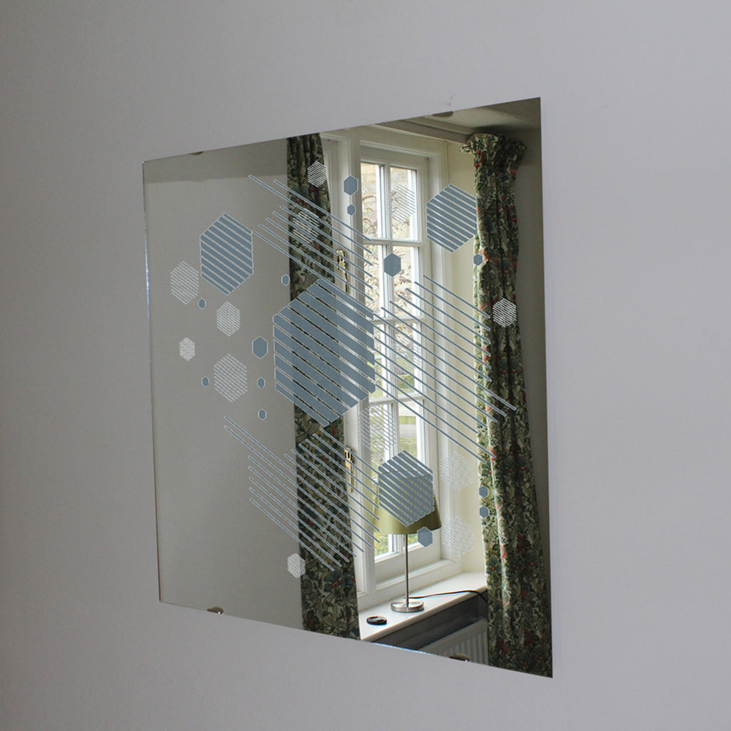 New Product Geometric graphic 1960s Designer Mirror Art Print  - Andrew Lee Home and Living