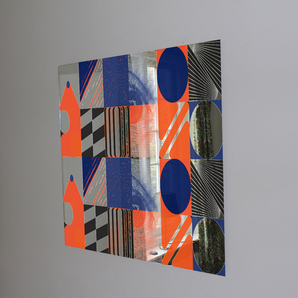 New Product Deconstructed postmodern inspired artwork Designer Mirror Art Print  - Andrew Lee Home and Living