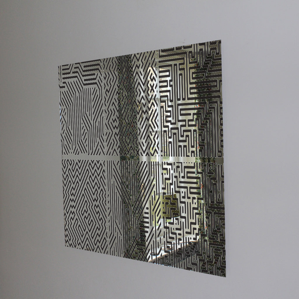 New Product striped geometric patterns Designer Mirror Art Print  - Andrew Lee Home and Living