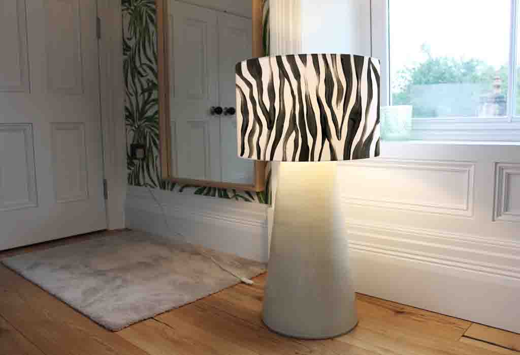 New Product Painted Zebra Print black and white (Ceiling & Lamp Shade)  - Andrew Lee Home and Living
