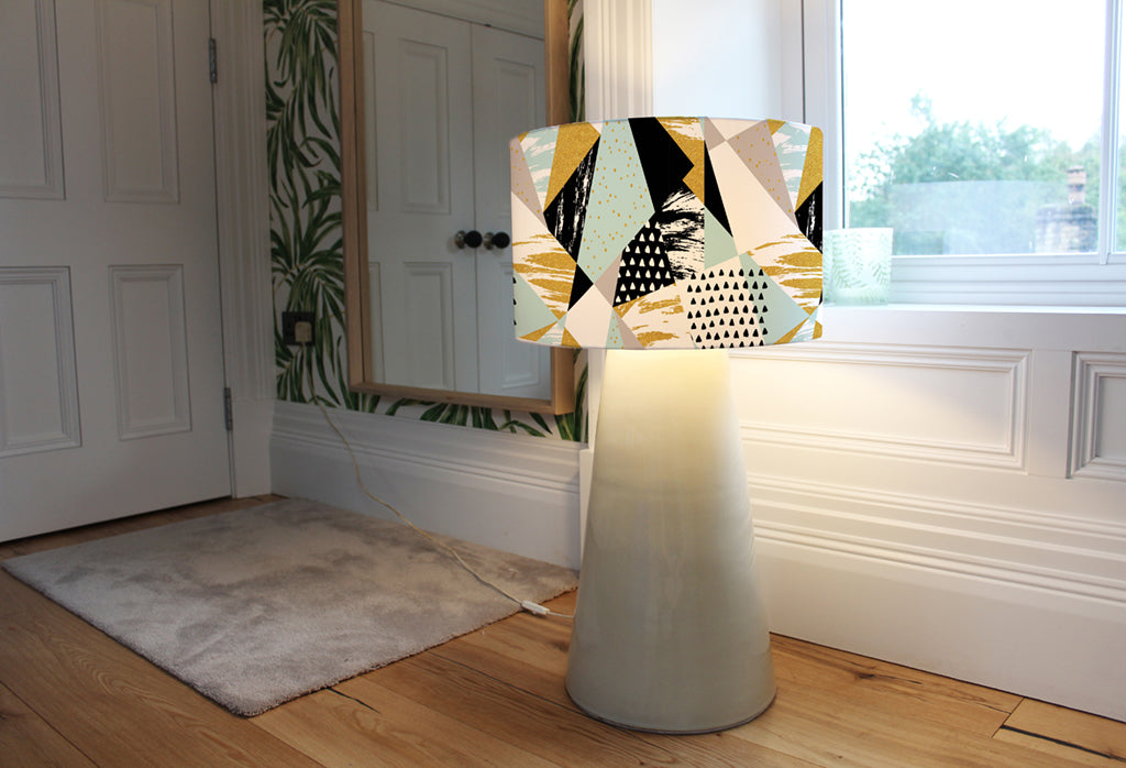 New Product Gold, Blue and Black Shapes (Ceiling & Lamp Shade)  - Andrew Lee Home and Living