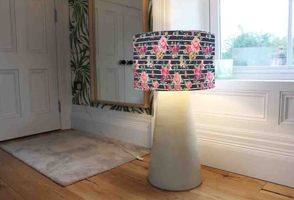 New Product Vintage Tropical Flower pattern with stripe (Ceiling & Lamp Shade)  - Andrew Lee Home and Living