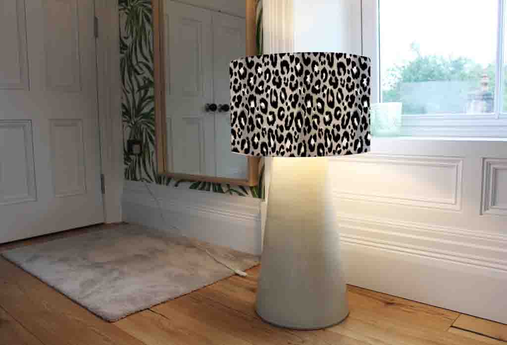 New Product Fluffy Leopard Grey and Black Print (Ceiling & Lamp Shade)  - Andrew Lee Home and Living