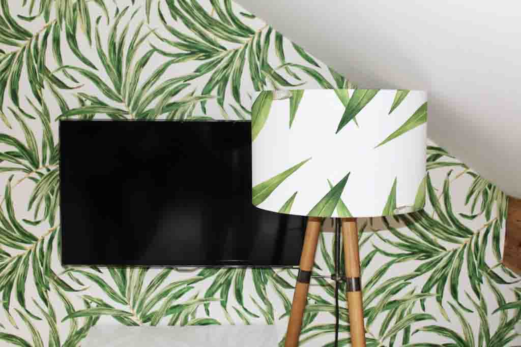 New Product Watercolor hand painted green floral Eucalyptus Leaves image  (Ceiling & Lamp Shade)  - Andrew Lee Home and Living