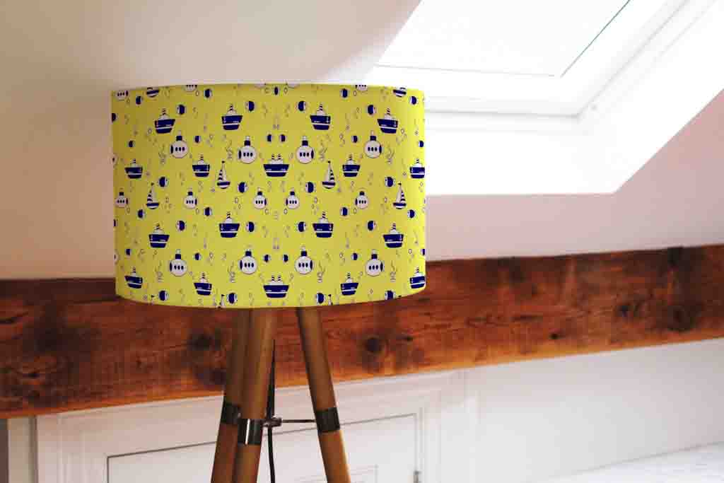 New Product Boat seamless pattern on yellow (Ceiling & Lamp Shade)  - Andrew Lee Home and Living