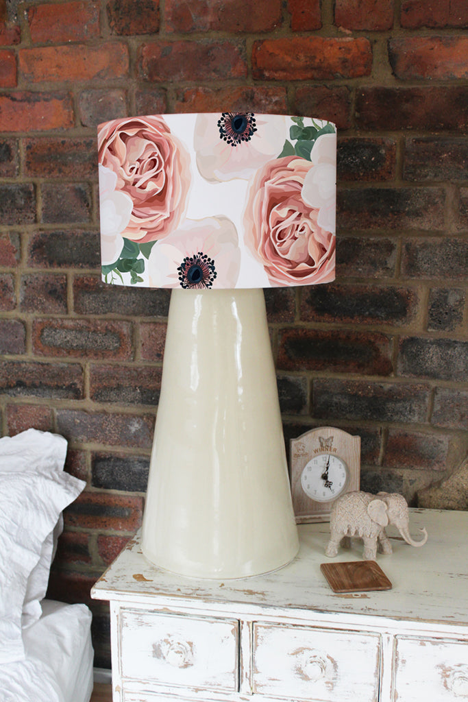 New Product Garden Flower, Pink Peach Rose, White Anemone (Ceiling & Lamp Shade)  - Andrew Lee Home and Living