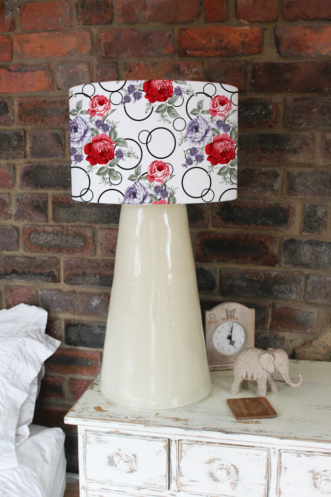 New Product Red Roses on white background (Ceiling & Lamp Shade)  - Andrew Lee Home and Living