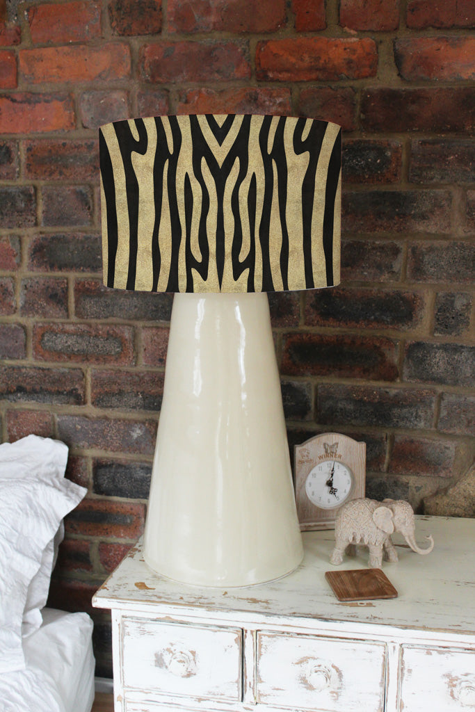 New Product Zebra Stripes in Gold Glitter (Ceiling & Lamp Shade)  - Andrew Lee Home and Living