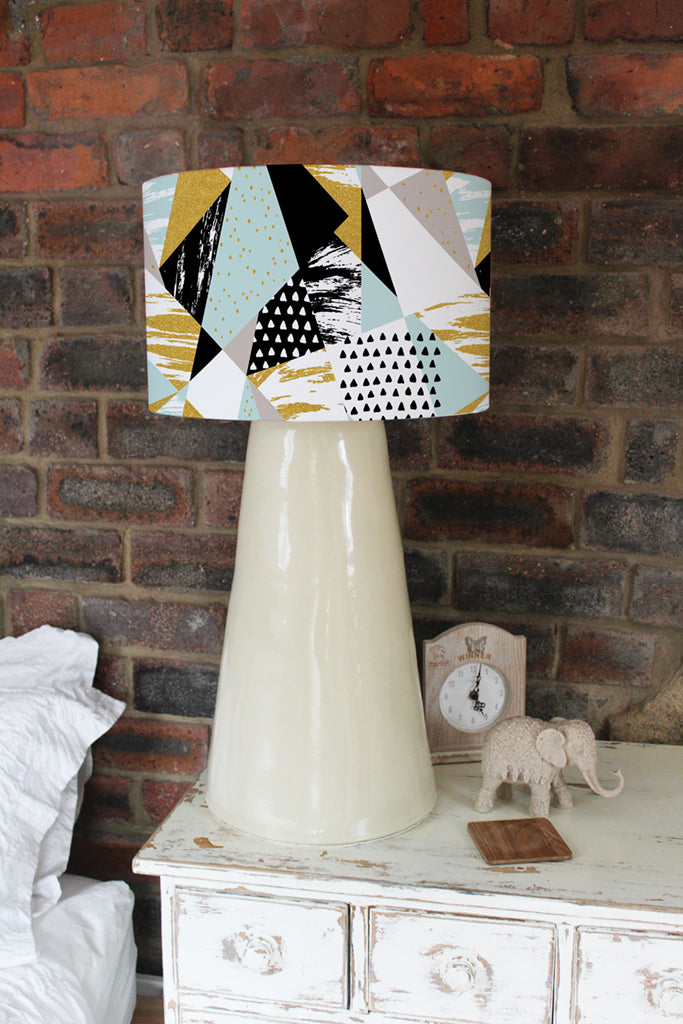 New Product Gold, Blue and Black Shapes (Ceiling & Lamp Shade)  - Andrew Lee Home and Living