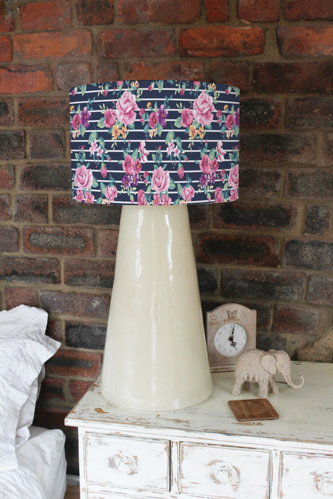 New Product Vintage Tropical Flower pattern with stripe (Ceiling & Lamp Shade)  - Andrew Lee Home and Living