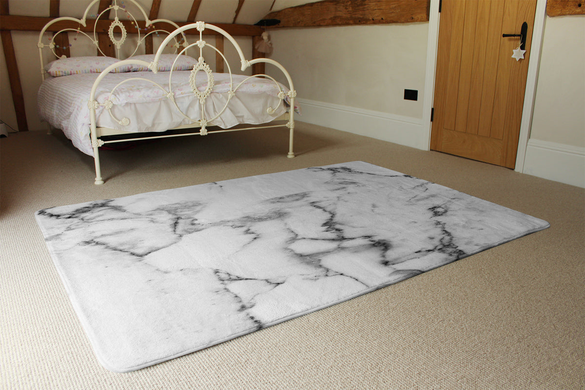 White Marble Texture (Rug) – Benjamin Tate Design