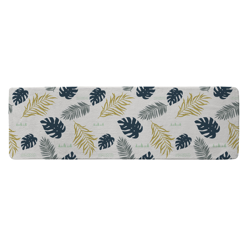 Gold Glitter & Navy Leaves (Runner Rug) – Benjamin Tate Design