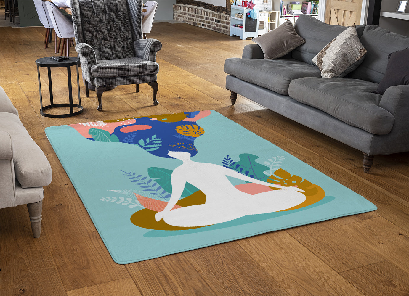 Counseling Rug mindfulness, meditation and yoga (Rug) – Benjamin Tate Design